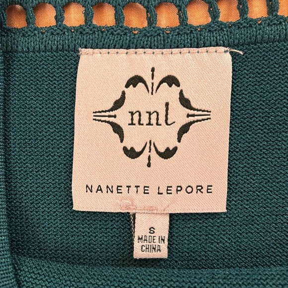 Nanette Lenore Open Ladder Cut Out Knit Ocean Teal Dress size Small - Picture 6 of 12